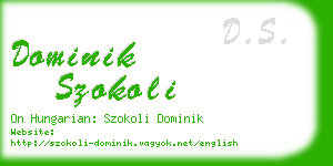 dominik szokoli business card